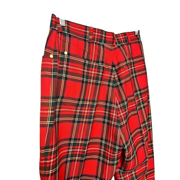 Vintage Country by Jax Canada Tartan Plaid Wool Trousers High Waisted Vintage 12 - Picture 4 of 5